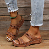 Elsie | Wedge Sole Cut-Out Sandals