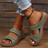 Elsie | Wedge Sole Cut-Out Sandals