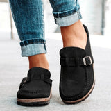 Holly | Buckle-Accent Cork Sole Slippers