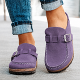 Holly | Buckle-Accent Cork Sole Slippers