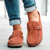Holly | Buckle-Accent Cork Sole Slippers