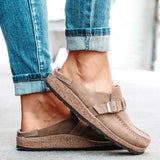 Holly | Buckle-Accent Cork Sole Slippers