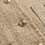 Abigail | Classic Tweed Jacket with Gold-Coloured Buttons