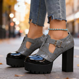 Penelope | Mary Jane Platform Block Heel Shoes