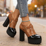 Penelope | Mary Jane Platform Block Heel Shoes