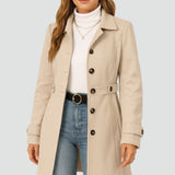 Elowen | Belted Mid-Season Trench Coat with Tailored Silhouette