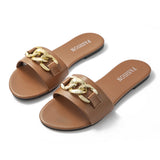 Harriet | Chain Detail Slip-On Sandals