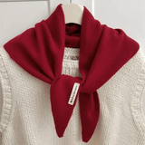 Women's Winter Knitted Triangle Scarf – Wool Blend Neck Scarf & Headscarf