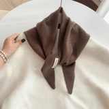 Women's Winter Knitted Triangle Scarf – Wool Blend Neck Scarf & Headscarf