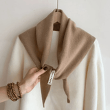 Women's Winter Knitted Triangle Scarf – Wool Blend Neck Scarf & Headscarf