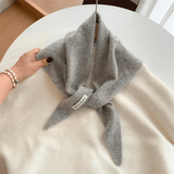 Women's Winter Knitted Triangle Scarf – Wool Blend Neck Scarf & Headscarf