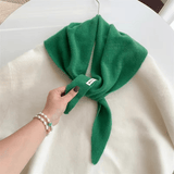 Women's Winter Knitted Triangle Scarf – Wool Blend Neck Scarf & Headscarf