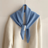Women's Winter Knitted Triangle Scarf – Wool Blend Neck Scarf & Headscarf