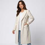 Florence | Long Double-Breasted Women's Coat with Stylish Lapels