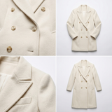 Florence | Long Double-Breasted Women's Coat with Stylish Lapels