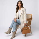 Florence | Long Double-Breasted Women's Coat with Stylish Lapels