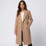 Florence | Long Double-Breasted Women's Coat with Stylish Lapels