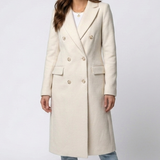 Florence | Long Double-Breasted Women's Coat with Stylish Lapels