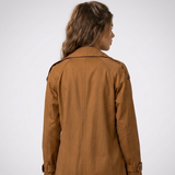 Ruby | Long Double-Breasted Women's Trench Coat with Belt