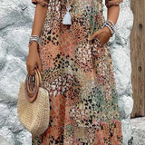Nerivelle | Floral V-Neck Summer Dress with Side Pockets