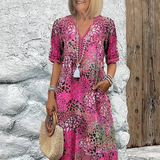 Nerivelle | Floral V-Neck Summer Dress with Side Pockets