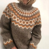 Colette | Women's Classic Norwegian Pattern Turtleneck Jumper
