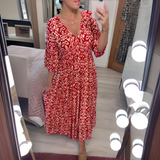 Elyssara | V-Neck Boho Maxi Dress with Unique Pattern