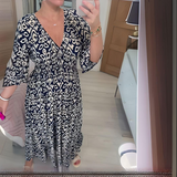 Elyssara | V-Neck Boho Maxi Dress with Unique Pattern