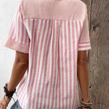 Beatrice | Striped Cotton Blouse for Effortless Everyday Style
