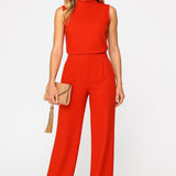 Freya | Sleeveless Wide-Leg Jumpsuit with Minimal Design