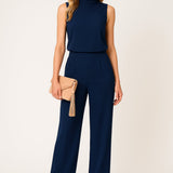 Freya | Sleeveless Wide-Leg Jumpsuit with Minimal Design