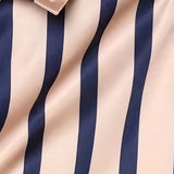 Alina | Striped Button-Up Blouse with Elegant Finish