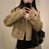 Georgia | Women's Suede Jacket with Sherpa Lining