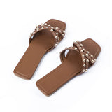 Georgia | Studded Cross-Strap Sandals
