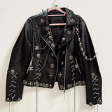 Arthur | Unisex Punk Rock Leather Biker Coat