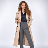 Florence | Long Double-Breasted Trench Coat