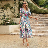 Finley | Boho floral maxi dress with flowing silhouette