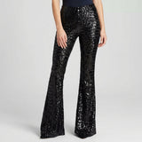 Beatrice | Women's High-Waist Wide-Leg Trousers with Geometric Print
