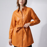 Rosalie | Valerina Women's Leather Shirt Coat