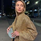 Madeline | Metallic Mid-Season Jacket with Elegant Tailored Fit