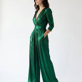 Harper | Women's Shimmering Wide-Leg Evening Jumpsuit