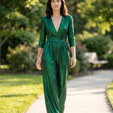Harper | Women's Shimmering Wide-Leg Evening Jumpsuit