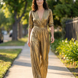 Harper | Women's Shimmering Wide-Leg Evening Jumpsuit