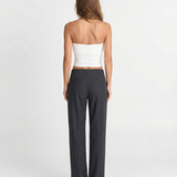 Eliza | High-Waist Wide-Leg Jersey Trousers with Vertical Seam Detail