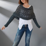 Women's Winter Knitted Shoulder Wrap – Warm Cropped Shrug Scarf
