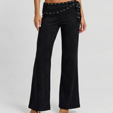 Phoebe | Wide-Leg Jersey Trousers with Wrap Waistband