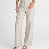Vivienne | High-Waisted Wide-Leg Linen Trousers with Pleated Front