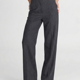 Eliza | High-Waist Wide-Leg Jersey Trousers with Vertical Seam Detail