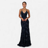 Selene | Elegant Sequin Maxi Dress for Evening Occasions