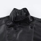 Matilda | Women’s High Neck Faux Leather Jacket